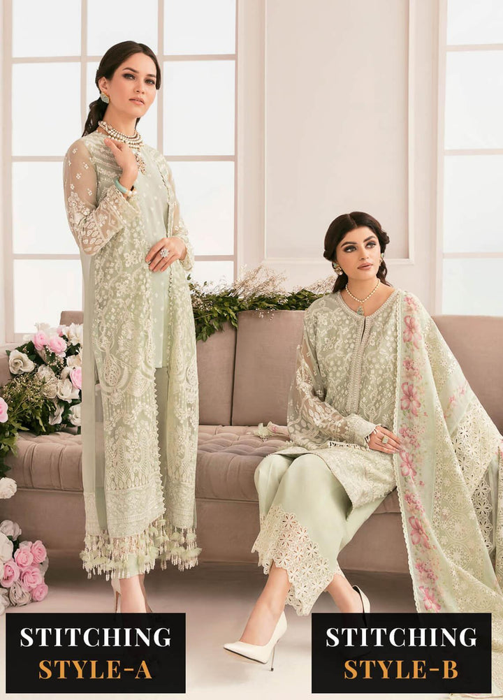 Chantelle By Baroque Embroidered Chiffon Suits Unstitched 3 Piece BQ23CH BQU-CH11-D01 - Luxury Formal Collection