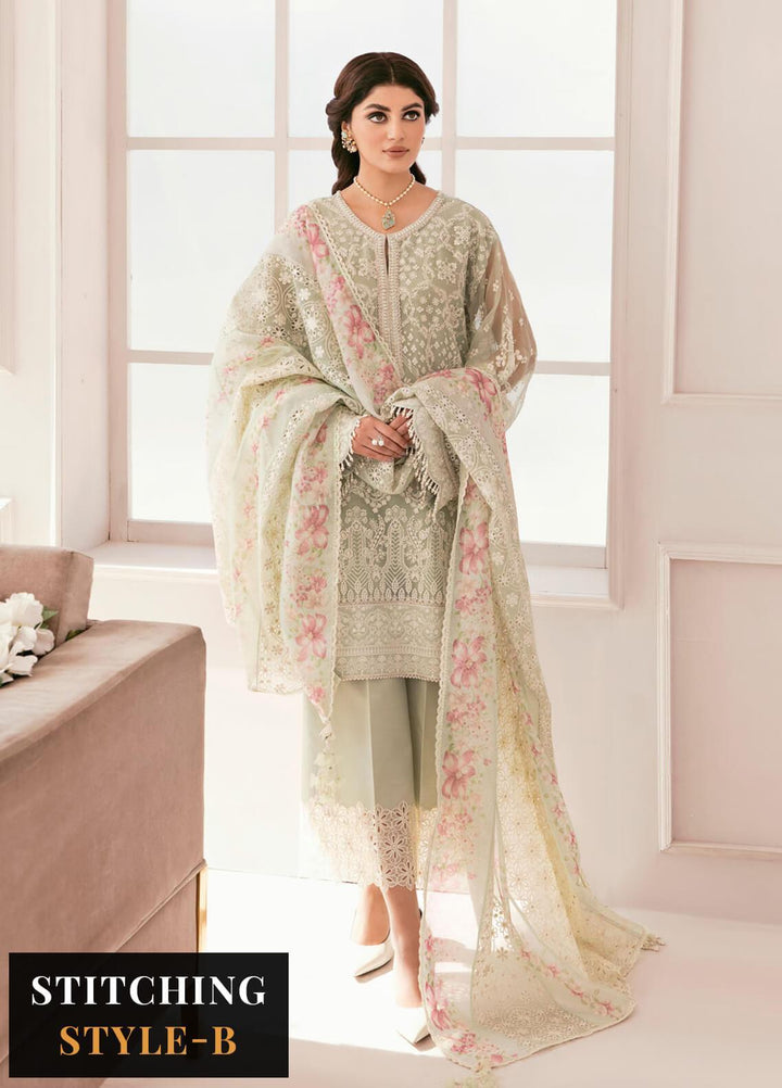 Chantelle By Baroque Embroidered Chiffon Suits Unstitched 3 Piece BQ23CH BQU-CH11-D01 - Luxury Formal Collection