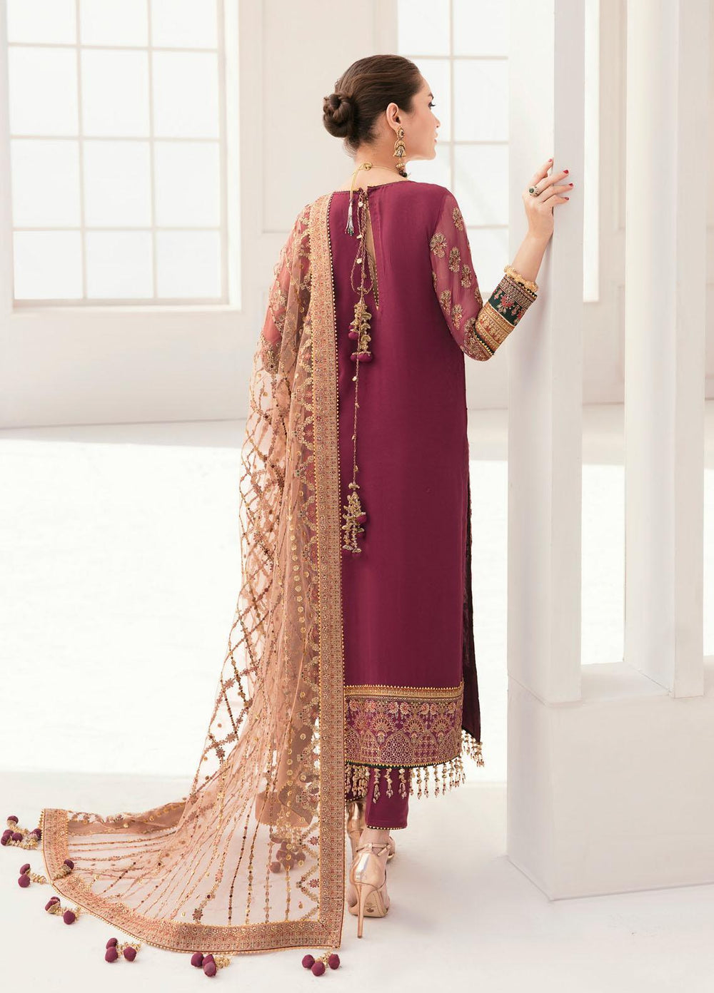 Chantelle by Baroque Unstitched Embroidered Chiffon 3 Piece Suit BQ26UCF CH11-D02 - Festive Collection