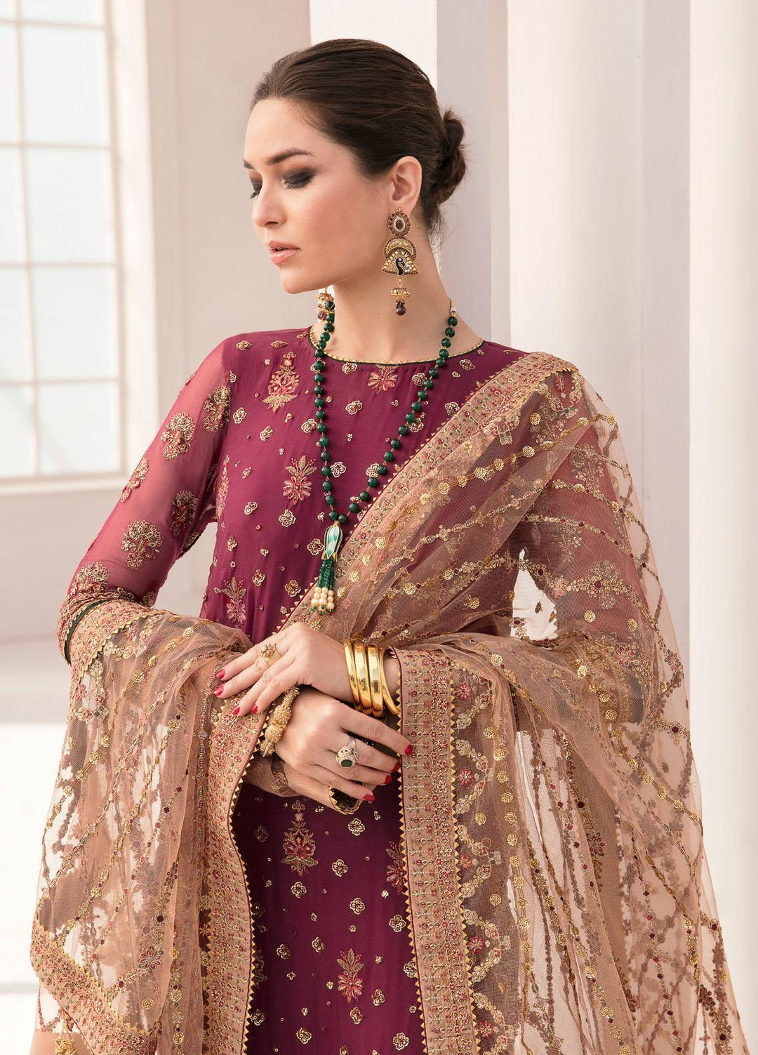 Chantelle by Baroque Unstitched Embroidered Chiffon 3 Piece Suit BQ26UCF CH11-D02 - Festive Collection