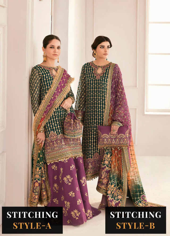 Chantelle By Baroque Embroidered Chiffon Suits Unstitched 3 Piece BQ23CH BQU-CH11-D06 - Luxury Formal Collection