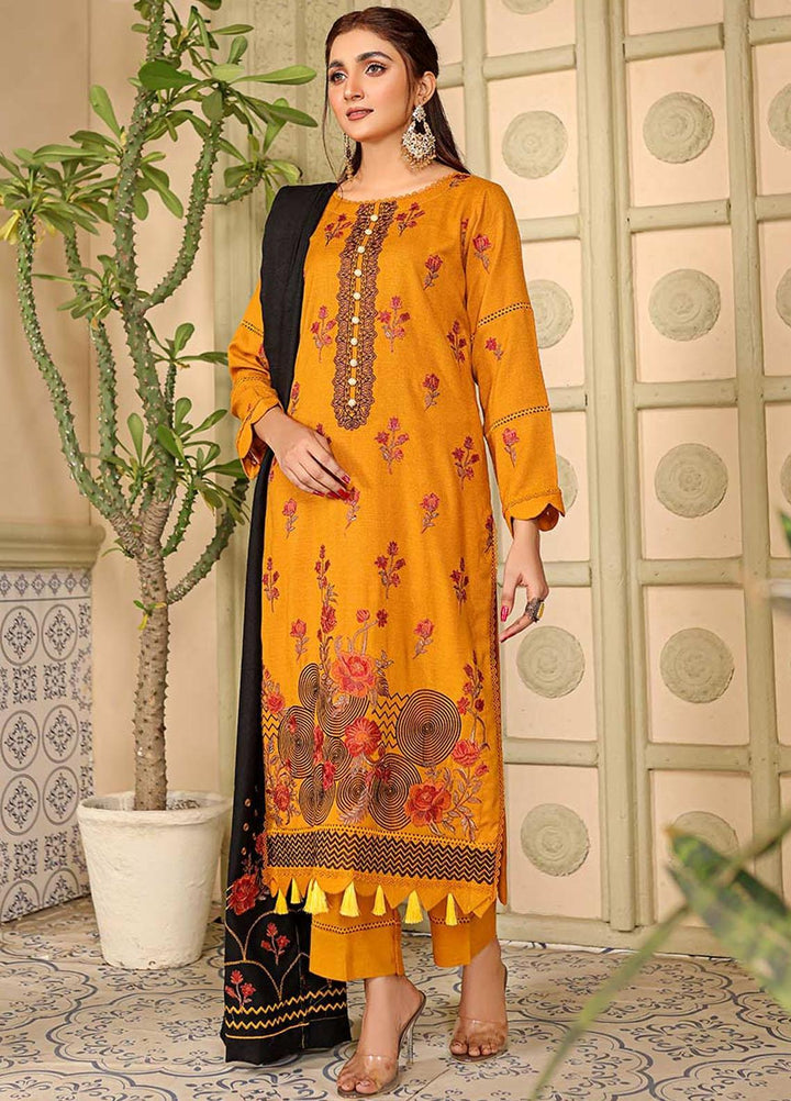 Chantilly De Lace By Aalaya Embroidered Dhanak Suits Unstitched 3 Piece ALY22CDL-V3 D-02 - Winter Collection