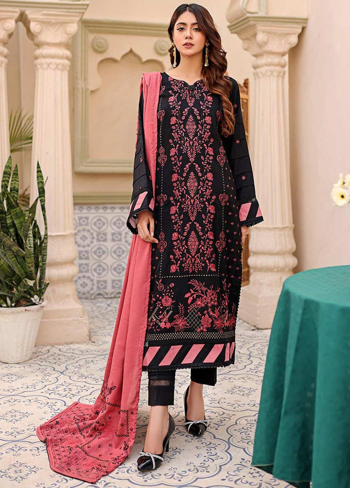 Chantilly De Lace By Aalaya Embroidered Dhanak Suits Unstitched 3 Piece ALY22CDL-V3 D-03 - Winter Collection