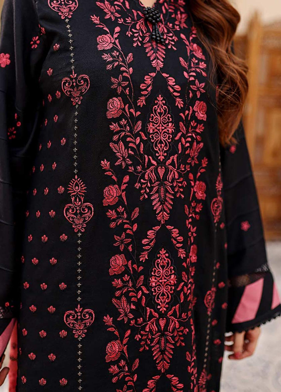 Chantilly De Lace By Aalaya Embroidered Dhanak Suits Unstitched 3 Piece ALY22CDL-V3 D-03 - Winter Collection