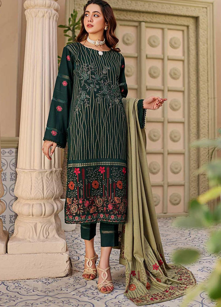 Chantilly De Lace By Aalaya Embroidered Dhanak Suits Unstitched 3 Piece ALY22CDL-V3 D-07 - Winter Collection
