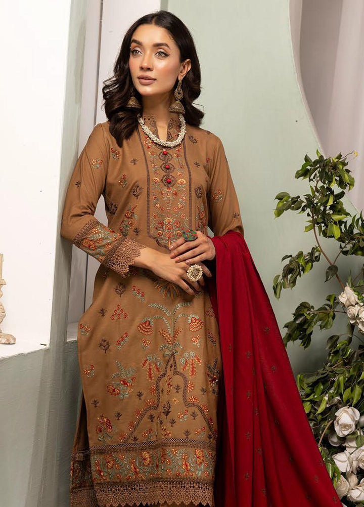 Chantilly De Lace By Aalaya Embroidered Dhanak Suits Unstitched 3 Piece ALY23CDL D-01 - Winter Collection