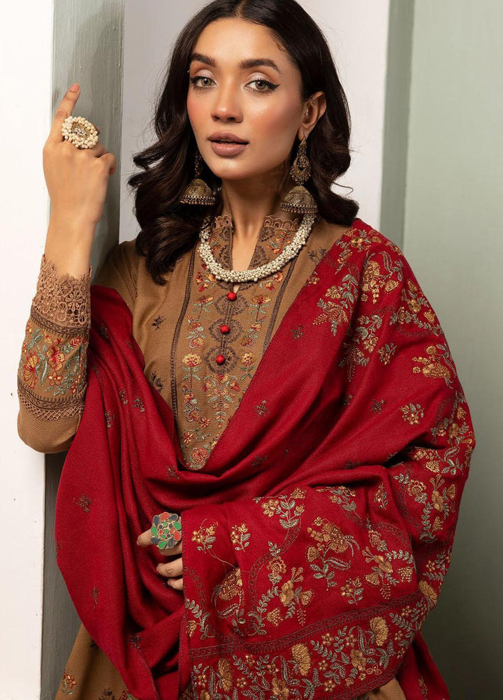 Chantilly De Lace By Aalaya Embroidered Dhanak Suits Unstitched 3 Piece ALY23CDL D-01 - Winter Collection