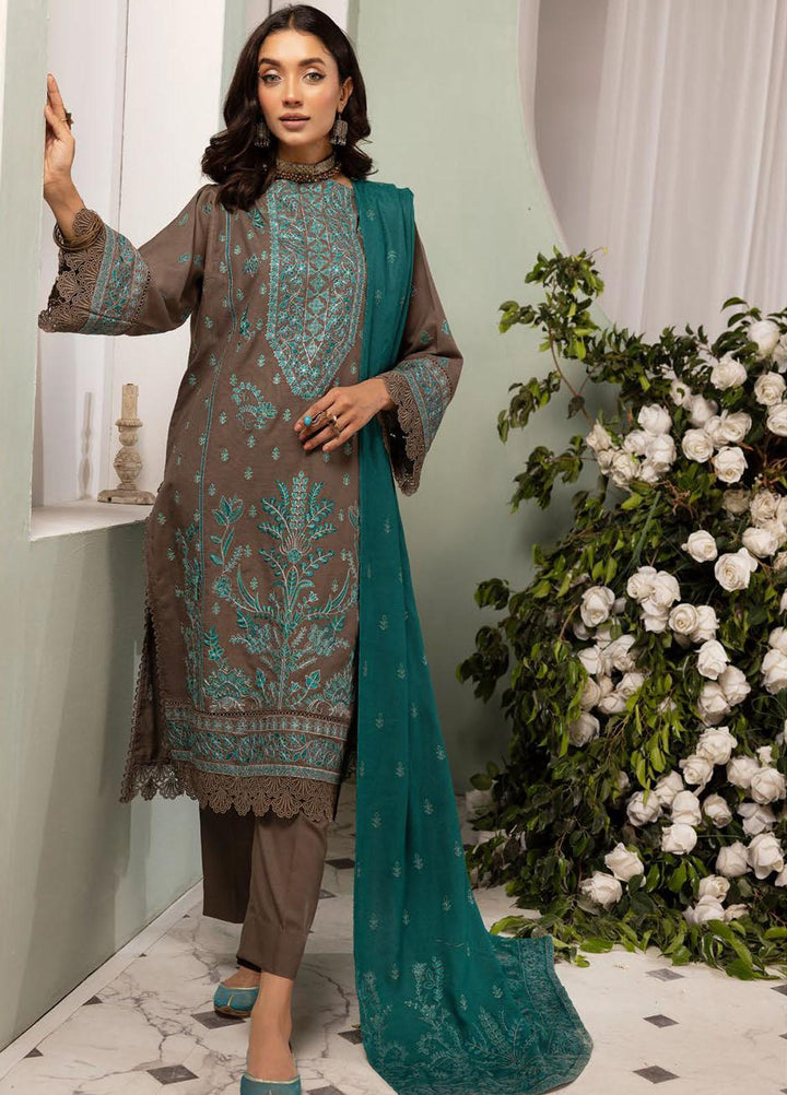 Chantilly De Lace By Aalaya Embroidered Dhanak Suits Unstitched 3 Piece ALY23CDL D-03 - Winter Collection