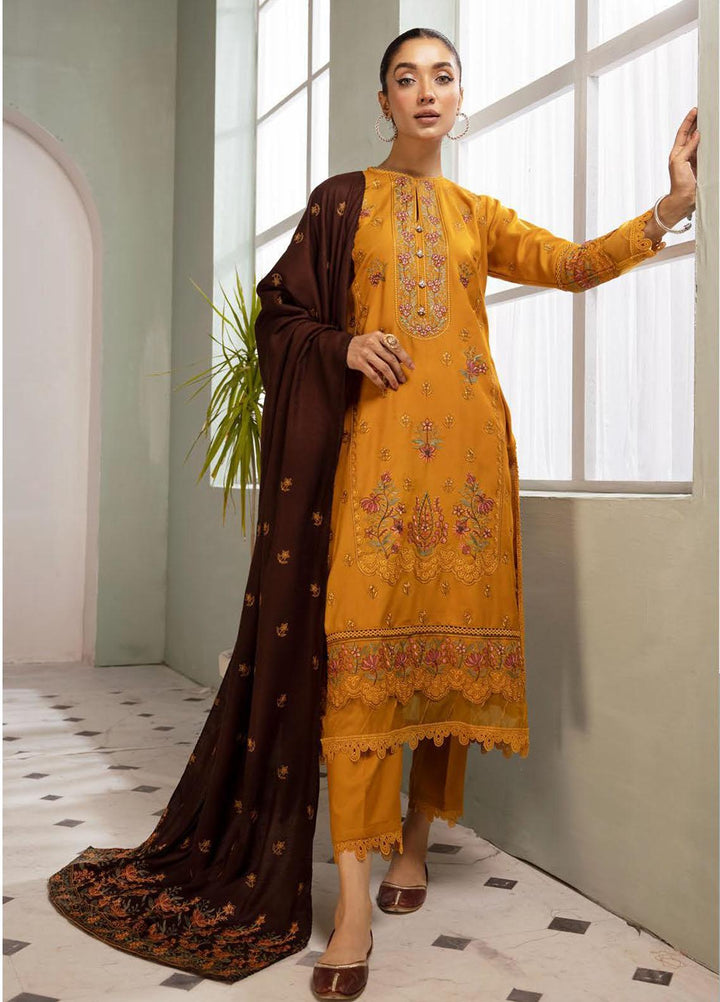 Chantilly De Lace By Aalaya Embroidered Dhanak Suits Unstitched 3 Piece ALY23CDL D-04 - Winter Collection
