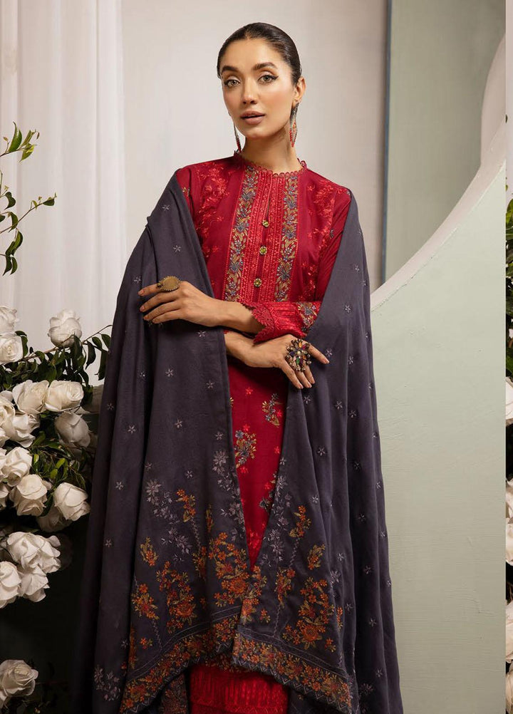 Chantilly De Lace By Aalaya Embroidered Dhanak Suits Unstitched 3 Piece ALY23CDL D-05 - Winter Collection