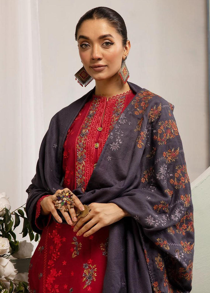 Chantilly De Lace By Aalaya Embroidered Dhanak Suits Unstitched 3 Piece ALY23CDL D-05 - Winter Collection