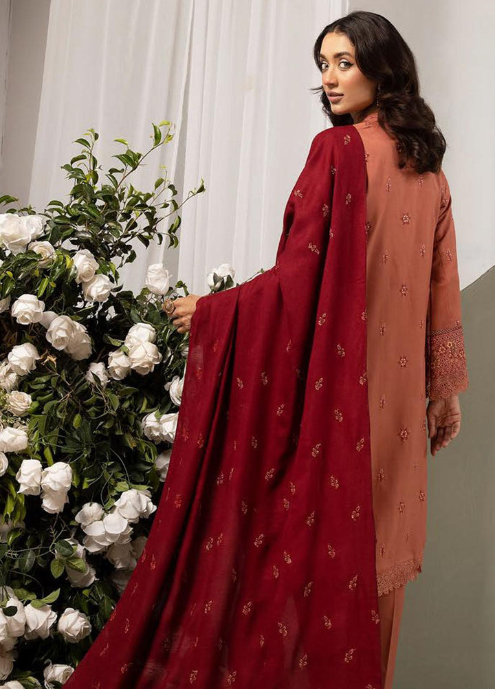 Chantilly De Lace By Aalaya Embroidered Dhanak Suits Unstitched 3 Piece ALY23CDL D-06 - Winter Collection
