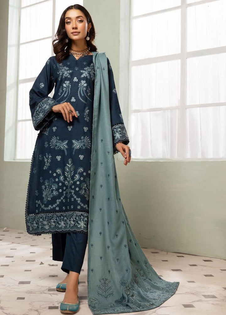 Chantilly De Lace By Aalaya Embroidered Dhanak Suits Unstitched 3 Piece ALY23CDL D-08 - Winter Collection