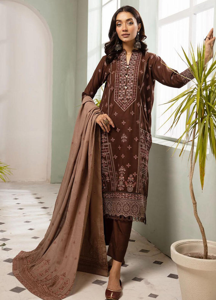 Chantilly De Lace By Aalaya Embroidered Dhanak Suits Unstitched 3 Piece ALY23CDL D-09 - Winter Collection
