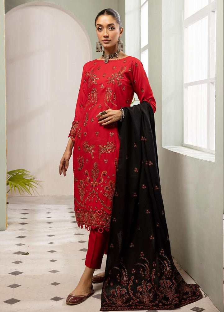 Chantilly De Lace By Aalaya Embroidered Dhanak Suits Unstitched 3 Piece ALY23CDL D-10 - Winter Collection