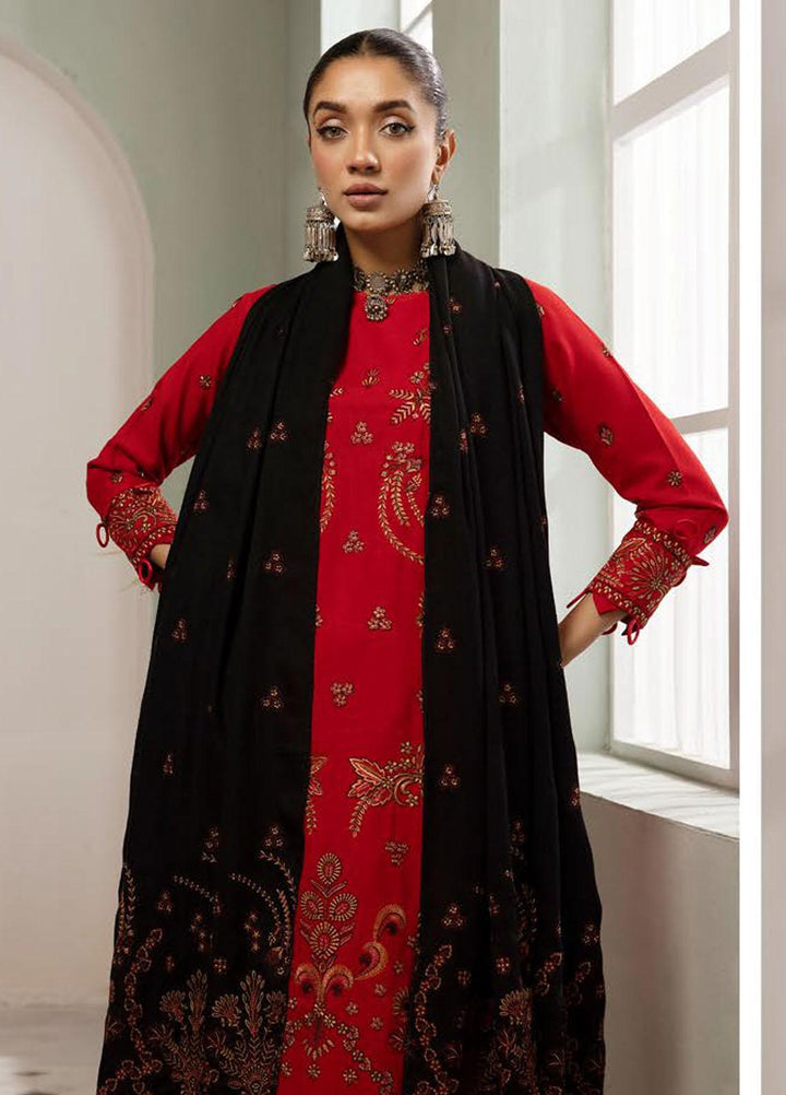 Chantilly De Lace By Aalaya Embroidered Dhanak Suits Unstitched 3 Piece ALY23CDL D-10 - Winter Collection