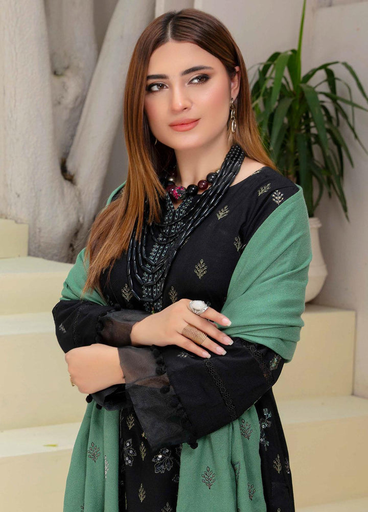 Chantilly De Lace By Aalaya Embroidered Dhanak Suits Unstitched 3 Piece ALY23CDL-V1 D-01 - Winter Collection