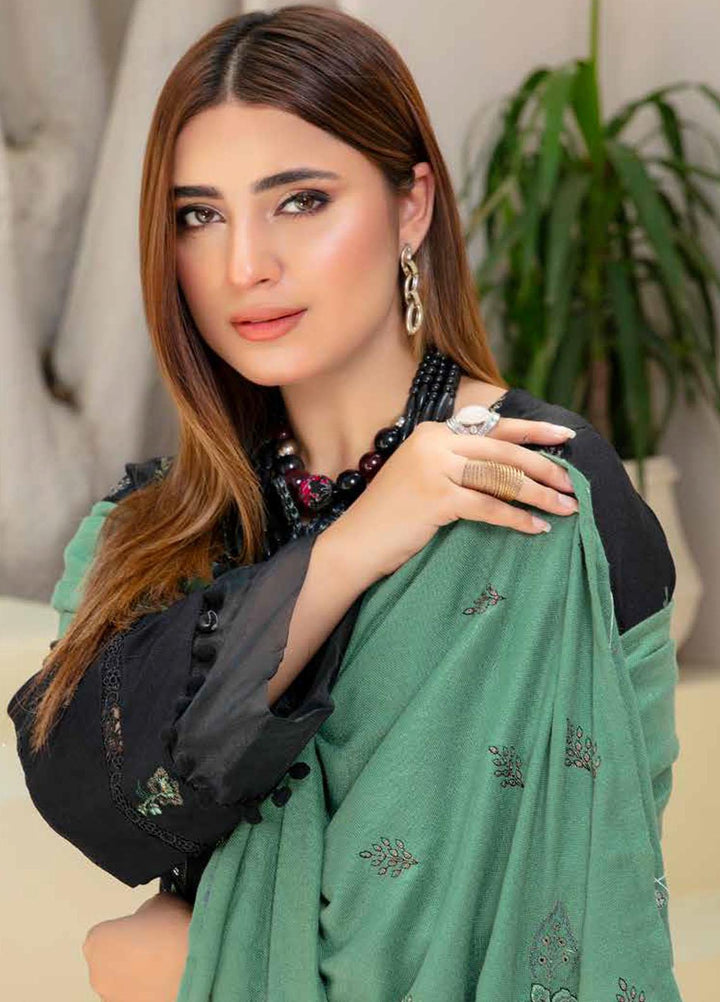 Chantilly De Lace By Aalaya Embroidered Dhanak Suits Unstitched 3 Piece ALY23CDL-V1 D-01 - Winter Collection