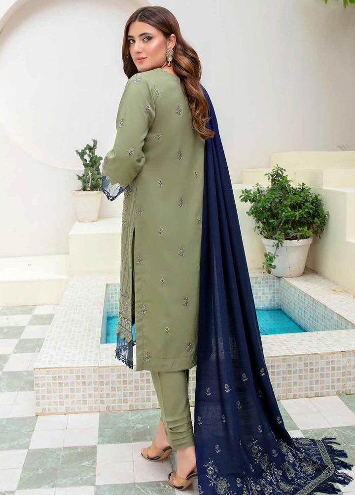 Chantilly De Lace By Aalaya Embroidered Dhanak Suits Unstitched 3 Piece ALY23CDL-V1 D-05 - Winter Collection