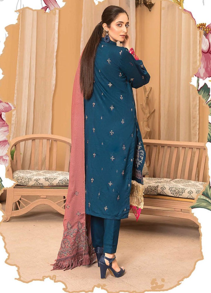 Chantilly De Lace By Aalaya Embroidered Dhanak Suits Unstitched 3 Piece ALY22CDL-V4 DE-03 - Winter Collection