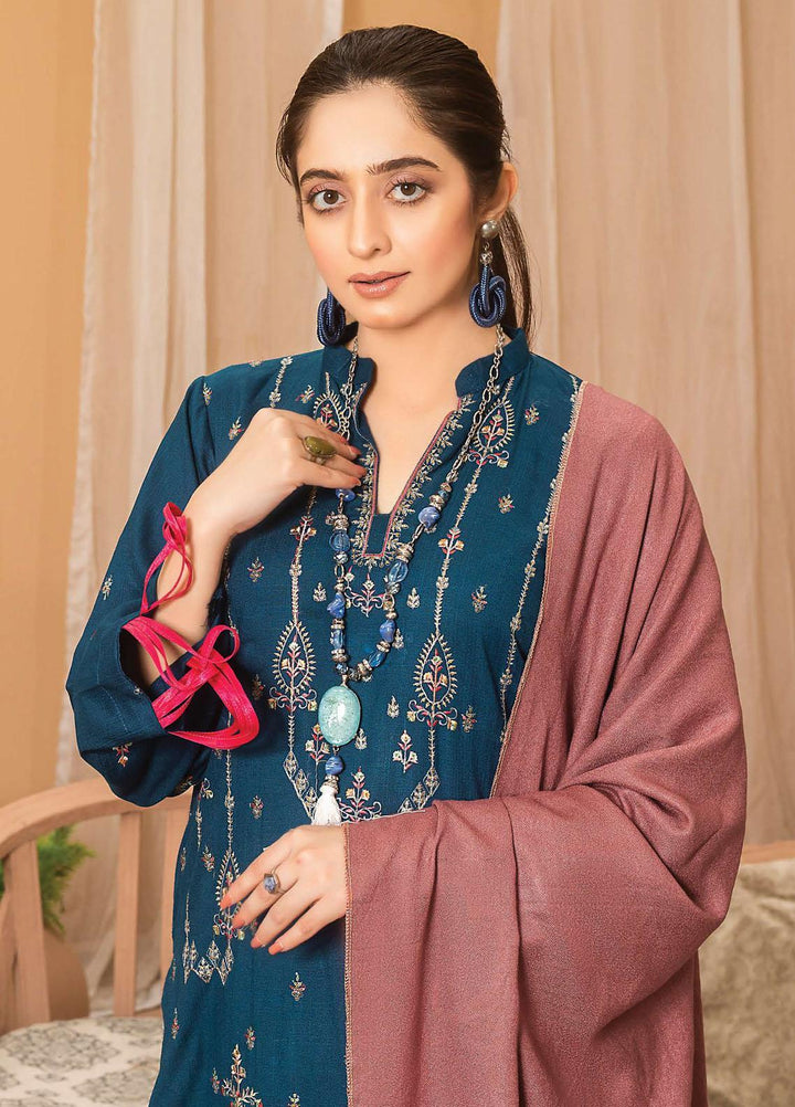 Chantilly De Lace By Aalaya Embroidered Dhanak Suits Unstitched 3 Piece ALY22CDL-V4 DE-03 - Winter Collection