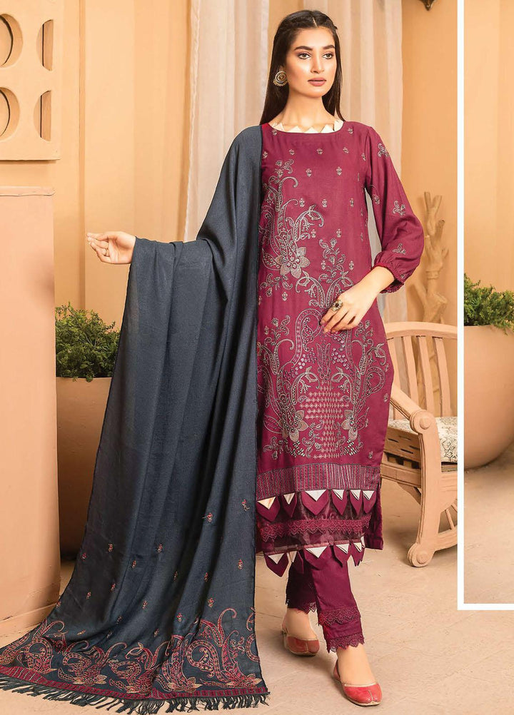 Chantilly De Lace By Aalaya Embroidered Dhanak Suits Unstitched 3 Piece ALY22CDL-V4 DE-04 - Winter Collection