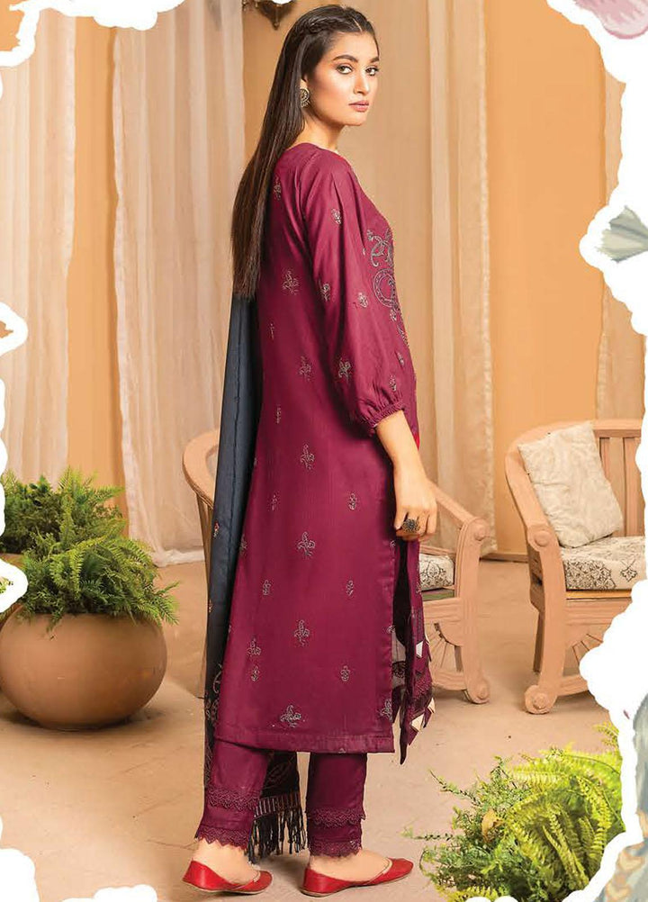 Chantilly De Lace By Aalaya Embroidered Dhanak Suits Unstitched 3 Piece ALY22CDL-V4 DE-04 - Winter Collection