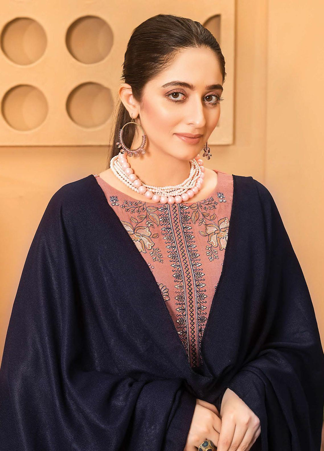 Chantilly De Lace By Aalaya Embroidered Dhanak Suits Unstitched 3 Piece ALY22CDL-V4 DE-05 - Winter Collection