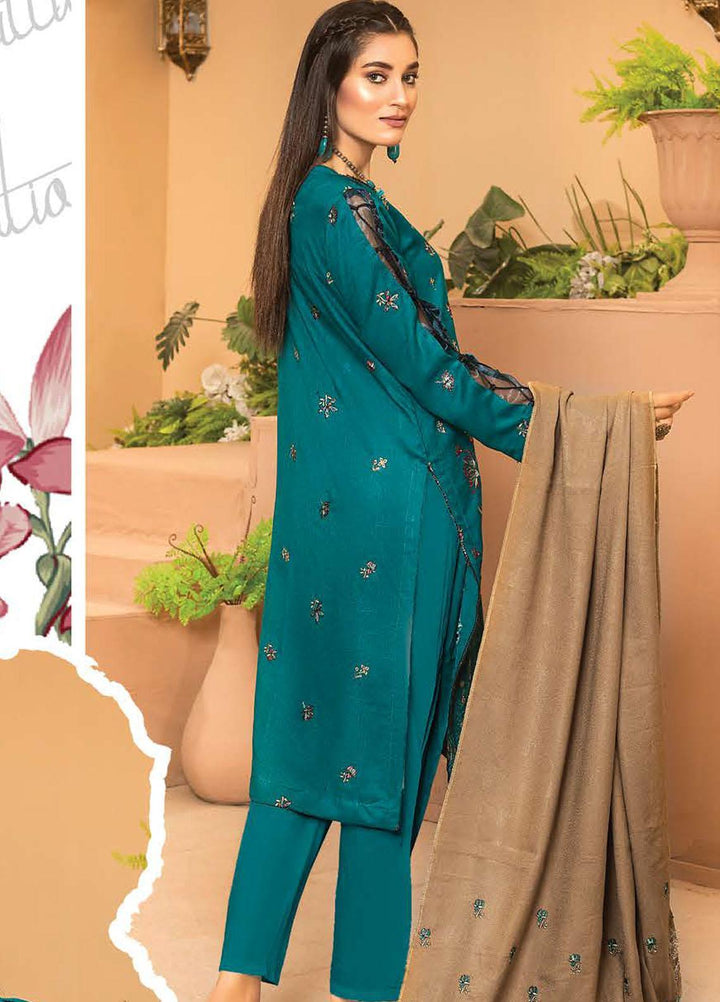 Chantilly De Lace By Aalaya Embroidered Dhanak Suits Unstitched 3 Piece ALY22CDL-V4 DE-06 - Winter Collection