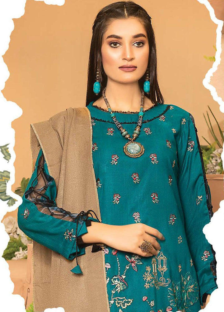 Chantilly De Lace By Aalaya Embroidered Dhanak Suits Unstitched 3 Piece ALY22CDL-V4 DE-06 - Winter Collection