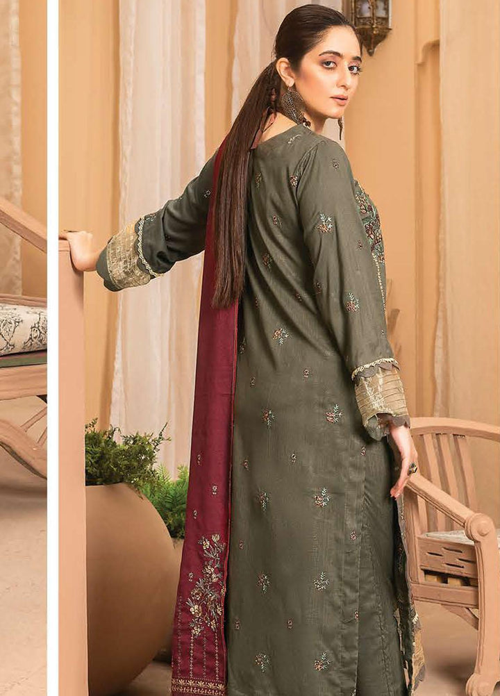 Chantilly De Lace By Aalaya Embroidered Dhanak Suits Unstitched 3 Piece ALY22CDL-V4 DE-07 - Winter Collection