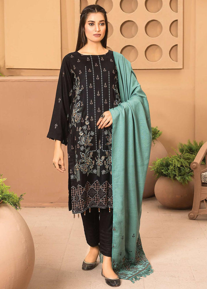Chantilly De Lace By Aalaya Embroidered Dhanak Suits Unstitched 3 Piece ALY22CDL-V4 DE-08 - Winter Collection
