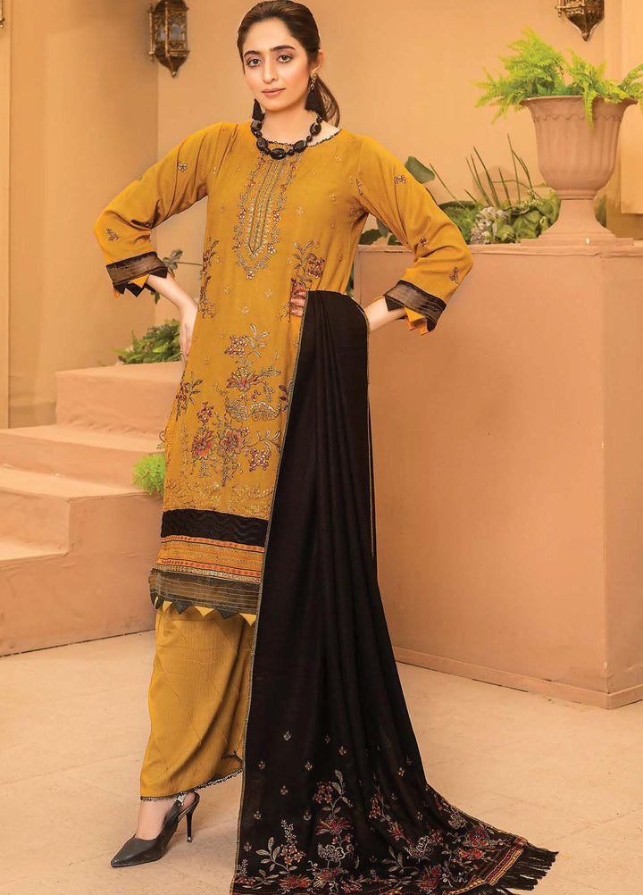 Chantilly De Lace By Aalaya Embroidered Dhanak Suits Unstitched 3 Piece ALY22CDL-V4 DE-09 - Winter Collection