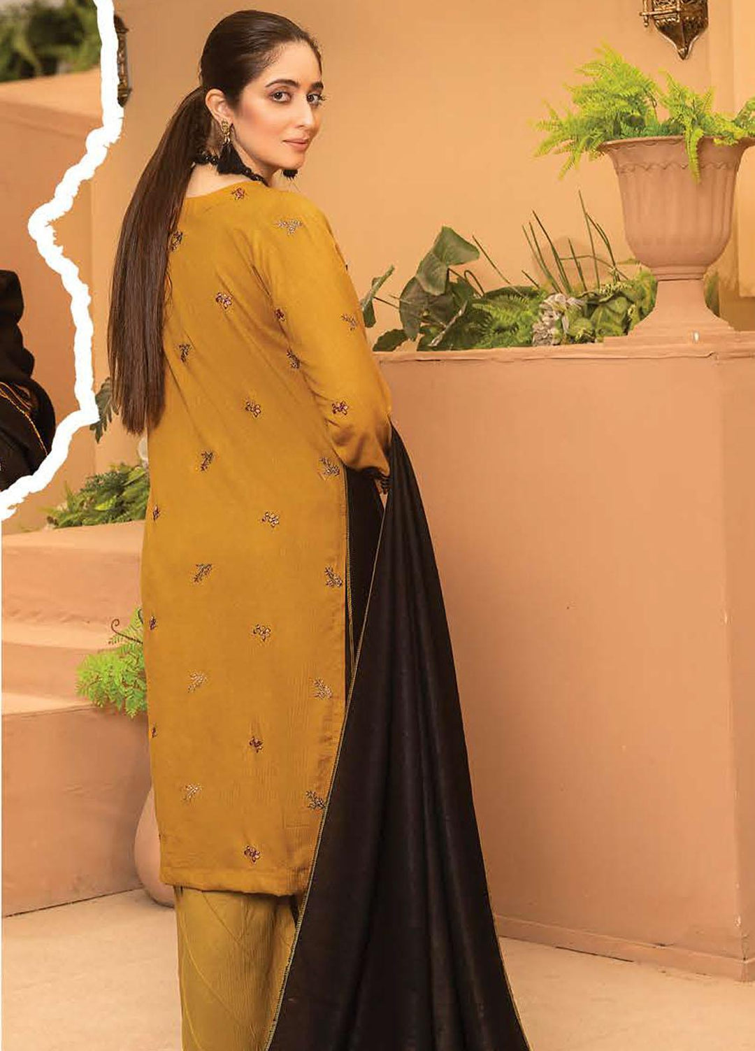 Chantilly De Lace By Aalaya Embroidered Dhanak Suits Unstitched 3 Piece ALY22CDL-V4 DE-09 - Winter Collection