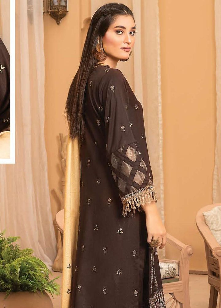 Chantilly De Lace By Aalaya Embroidered Dhanak Suits Unstitched 3 Piece ALY22CDL-V4 DE-10 - Winter Collection