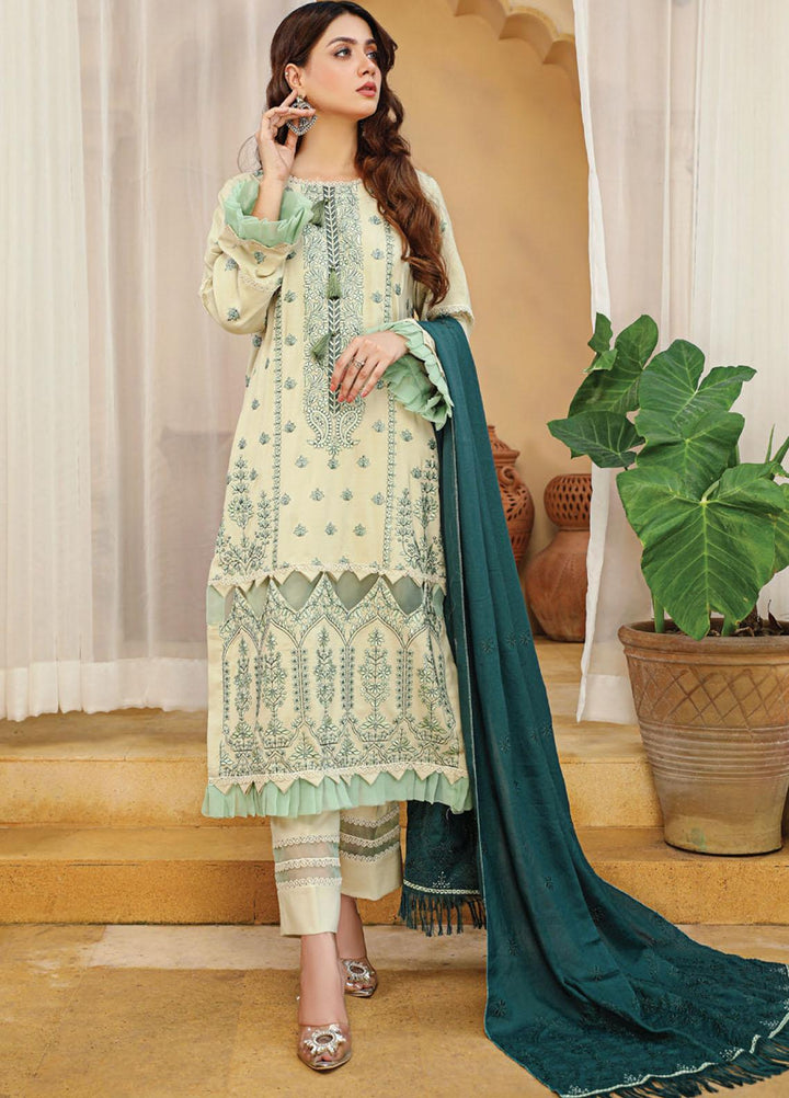 Chantilly De Lace By Aalaya Embroidered Dhanak Suits Unstitched 3 Piece ALY22CDL D-06 - Winter Collection