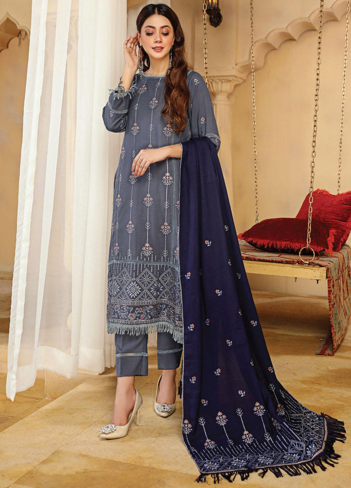 Chantilly De Lace By Aalaya Embroidered Dhanak Suits Unstitched 3 Piece ALY22CDL D-09 - Winter Collection