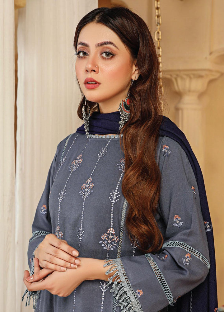 Chantilly De Lace By Aalaya Embroidered Dhanak Suits Unstitched 3 Piece ALY22CDL D-09 - Winter Collection