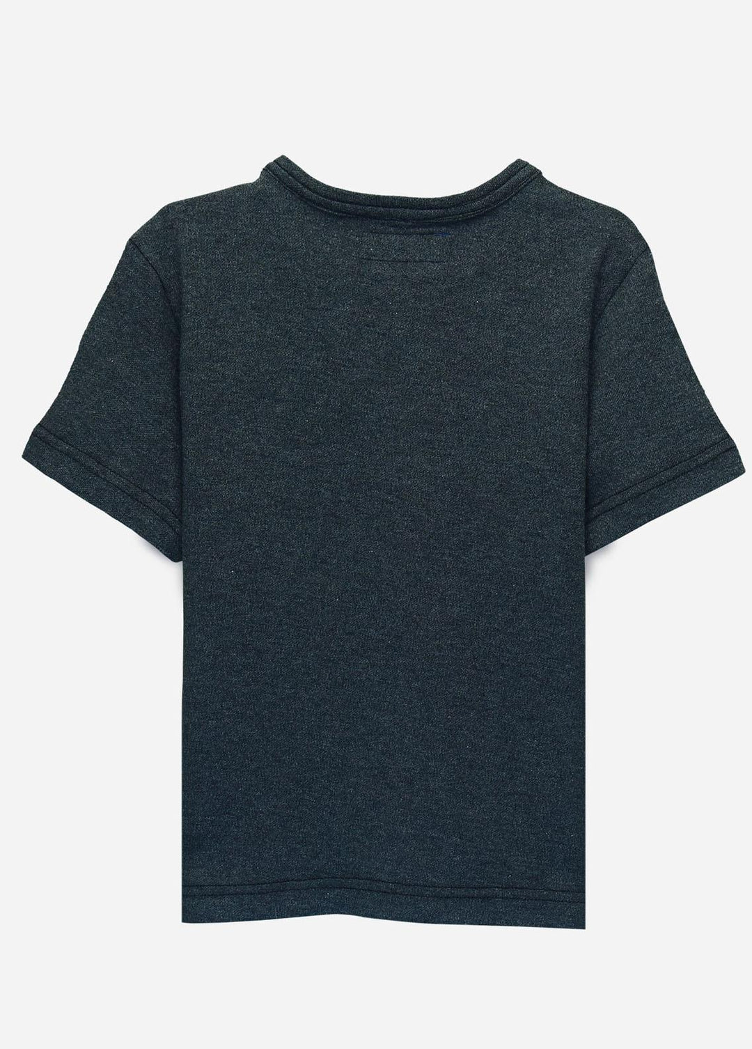 Brumano Cotton Casual Boys T-Shirts -  Charcoal Pique Short Sleeves Casual T-Shirt