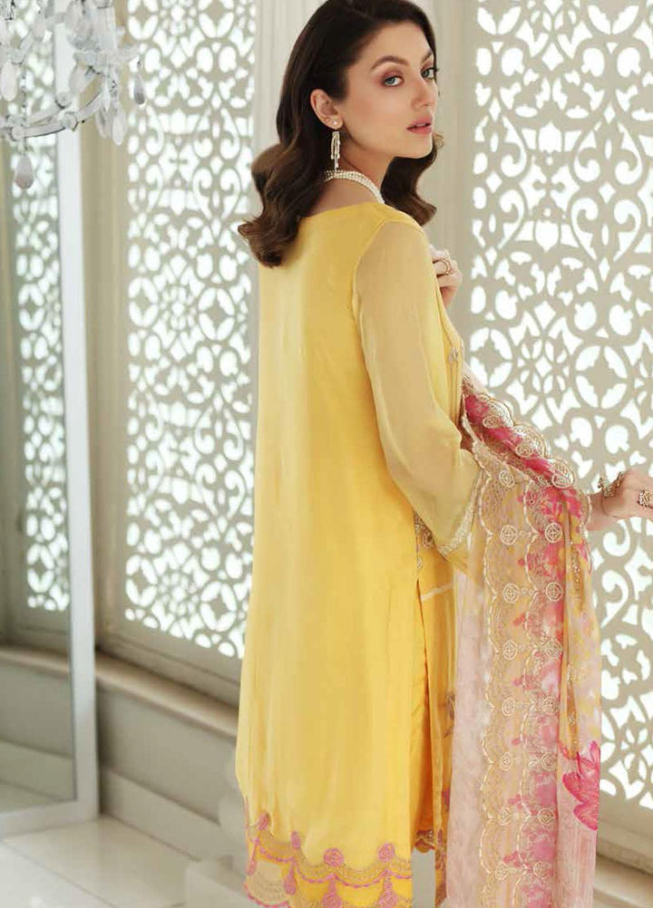 Charizma Embroidered Chiffon Suits Unstitched 3 Piece CRZ21AE CAL-002 - Luxury Collection
