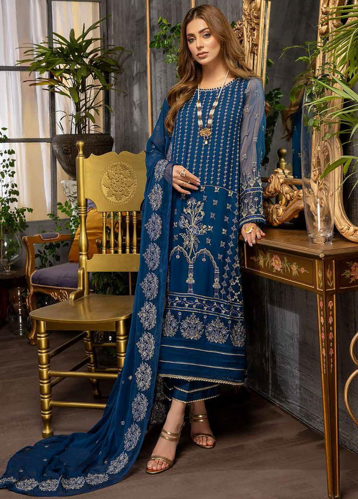 Charizma Embroidered Chiffon Suits Unstitched 3 Piece CRZ21AE CAL-003 - Luxury Collection