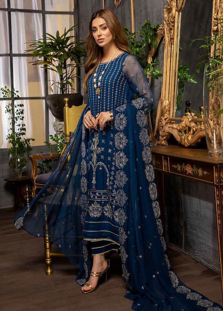 Charizma Embroidered Chiffon Suits Unstitched 3 Piece CRZ21AE CAL-003 - Luxury Collection