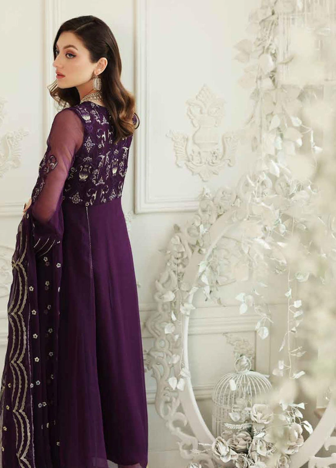 Charizma Embroidered Chiffon Suits Unstitched 3 Piece CRZ21AE CAL-005 - Luxury Collection
