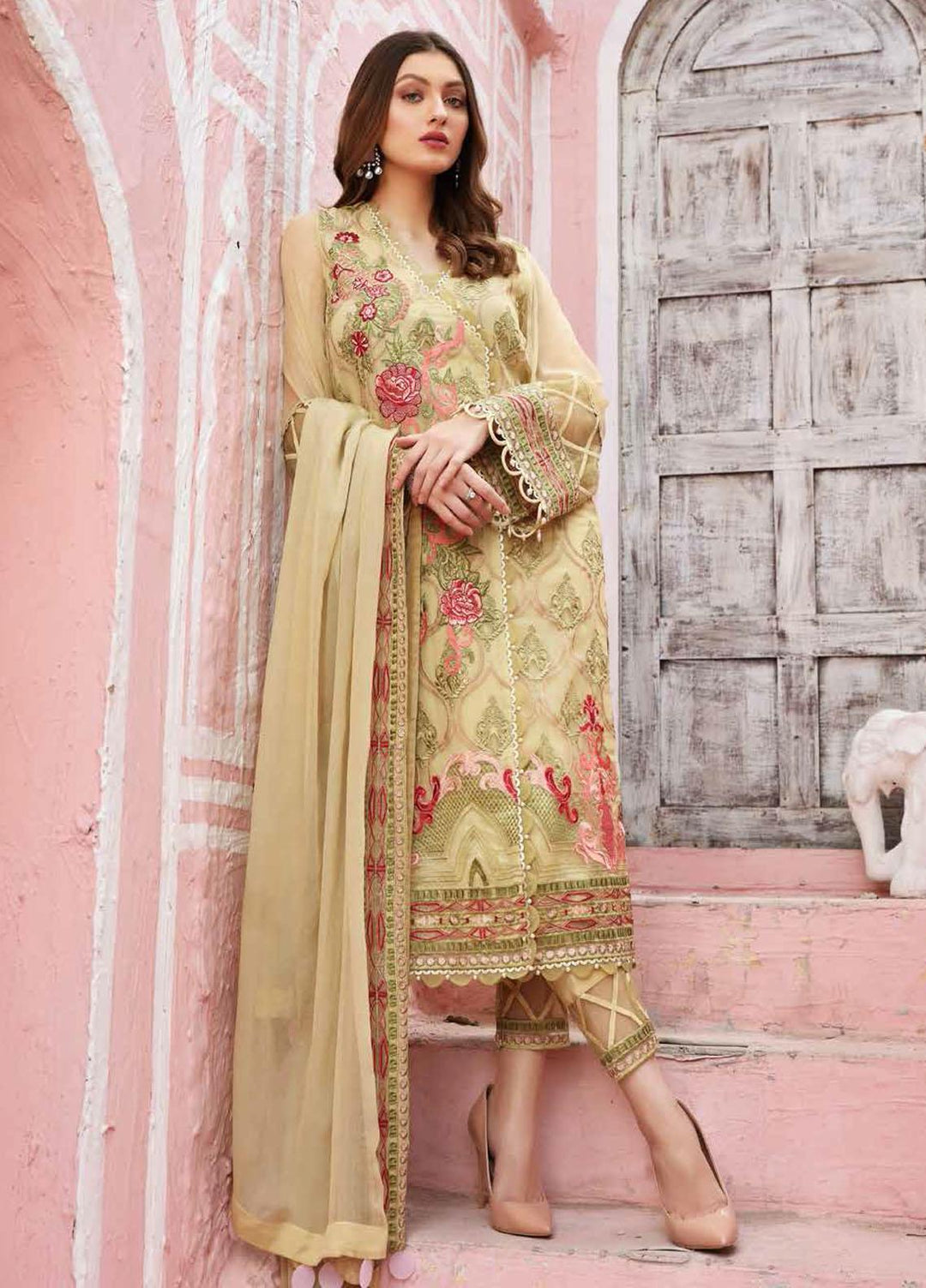 Allure By Charizma Embroidered Chiffon Suits Unstitched 3 Piece CRZ21-AE2 CAL/12 - Luxury Collection