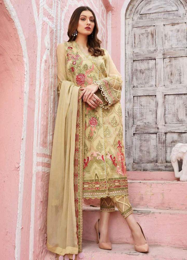 Allure By Charizma Embroidered Chiffon Suits Unstitched 3 Piece CRZ21-AE2 CAL/12 - Luxury Collection