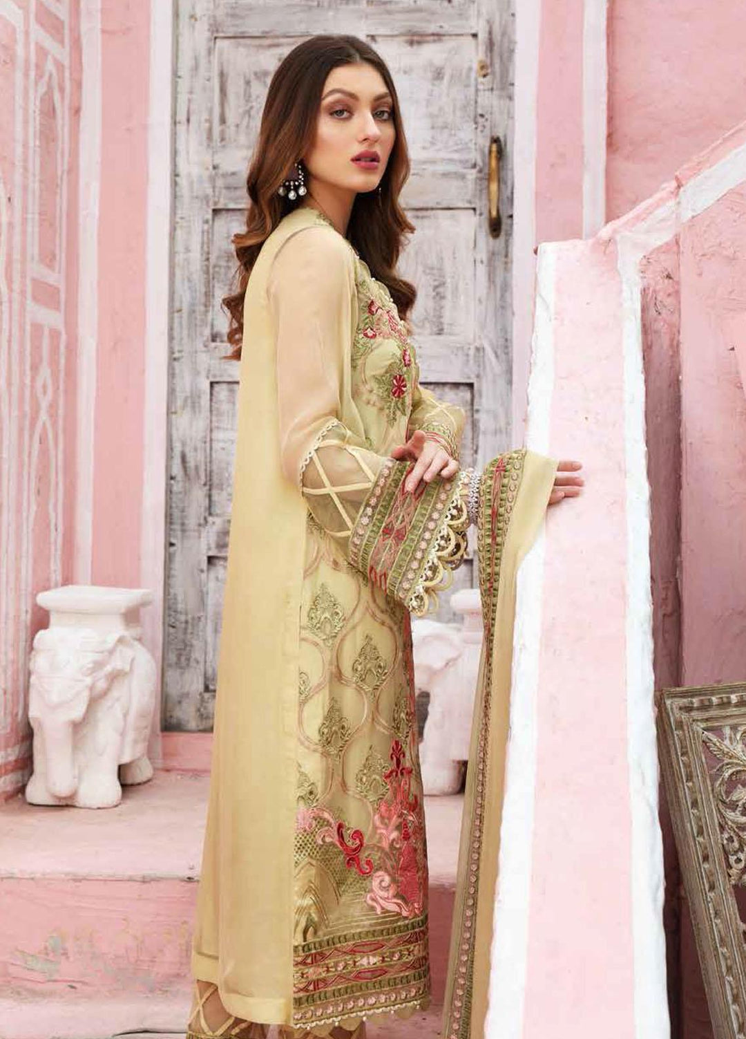Allure By Charizma Embroidered Chiffon Suits Unstitched 3 Piece CRZ21-AE2 CAL/12 - Luxury Collection