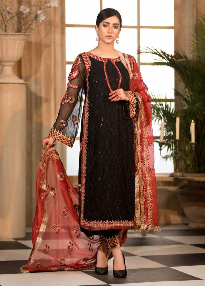 Allure By Charizma Embroidered Chiffon Suits Unstitched 3 Piece CRZ21-AE2 CAL/13 - Luxury Collection