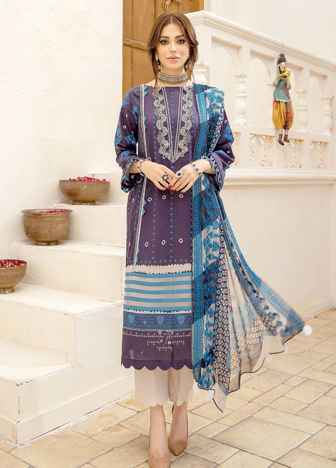 Aniiq Chunri By Charizma Printed Lawn Suits Unstitched 3 Piece CRZ21AC 07 - Summer Collection