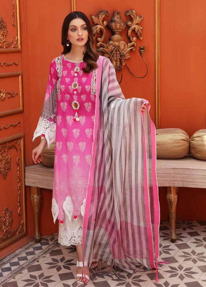 Belle By Charizma Printed Lawn Suits Unstitched 2 Piece CRZ21B 02 - Summer Collection