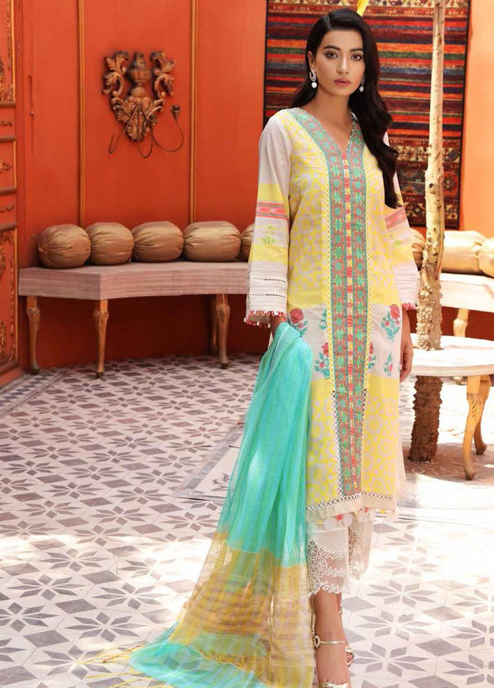 Belle By Charizma Printed Lawn Suits Unstitched 2 Piece CRZ21B 03 - Summer Collection